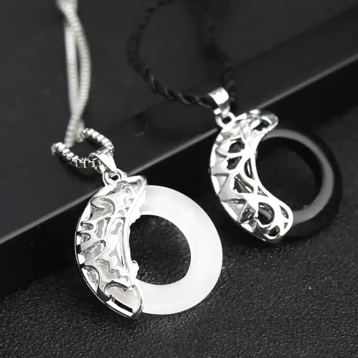 Cadeau collier couple rond 7