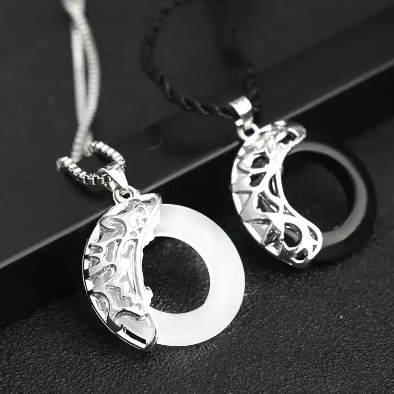 Cadeau collier couple rond 7
