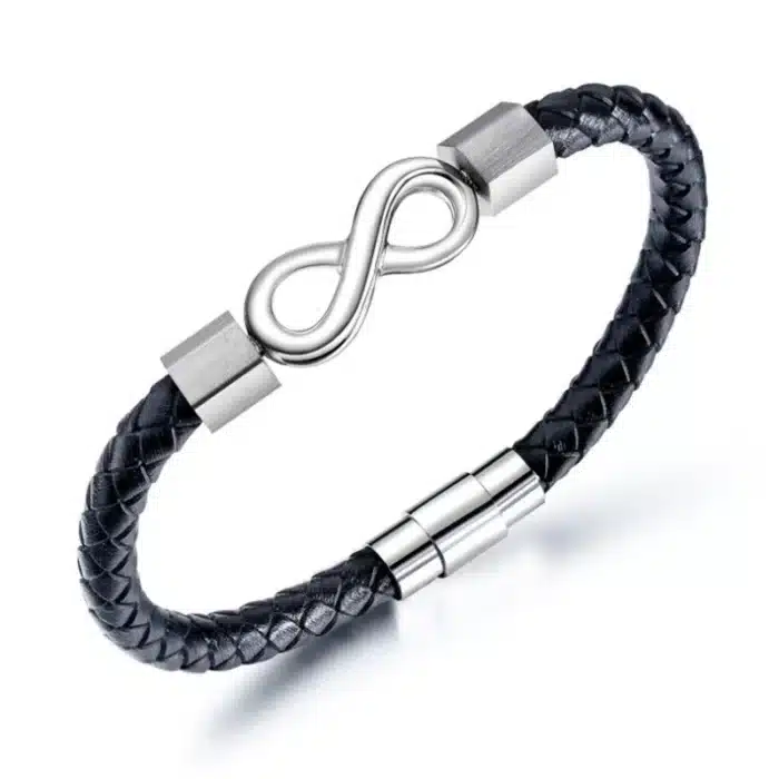 Bracelet couple cuir infini 5