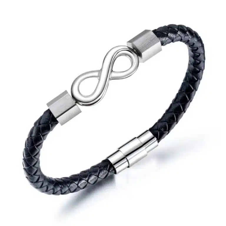Bracelet couple cuir infini 5