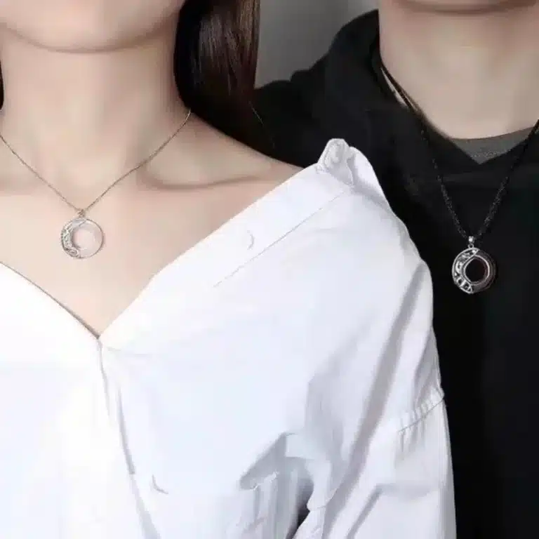 Cadeau collier couple rond 3