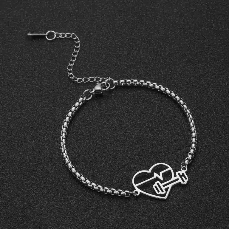 Bracelet couple coeur battant 2