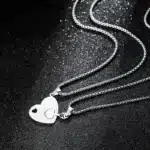 Collier cute couple coeur 2