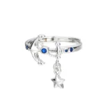 Bague ancre couple coeur 5