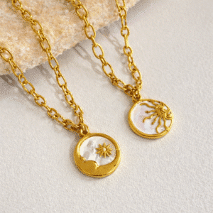 Collier pour couple amoureux soleil