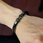 Bracelet couple cuir infini 1