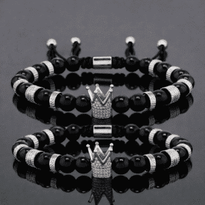 Bracelet couple couronne