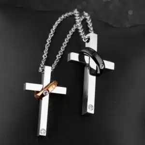 Collier couple croix 10