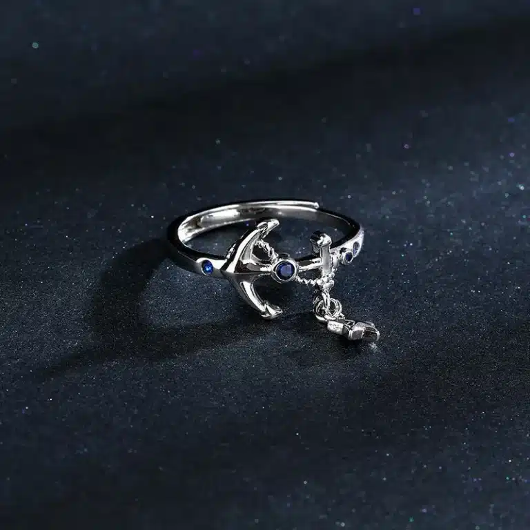 Bague ancre couple coeur 4