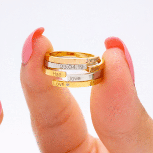 Bague couple personnalisée dates
