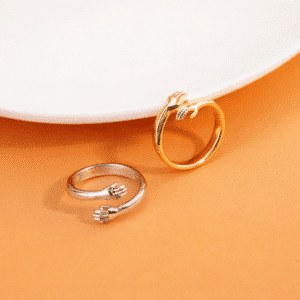 Bague couple main personnalisée