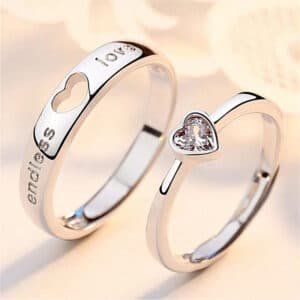 Bague couple qui se complete