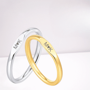 Bague promesse personnalisée fine