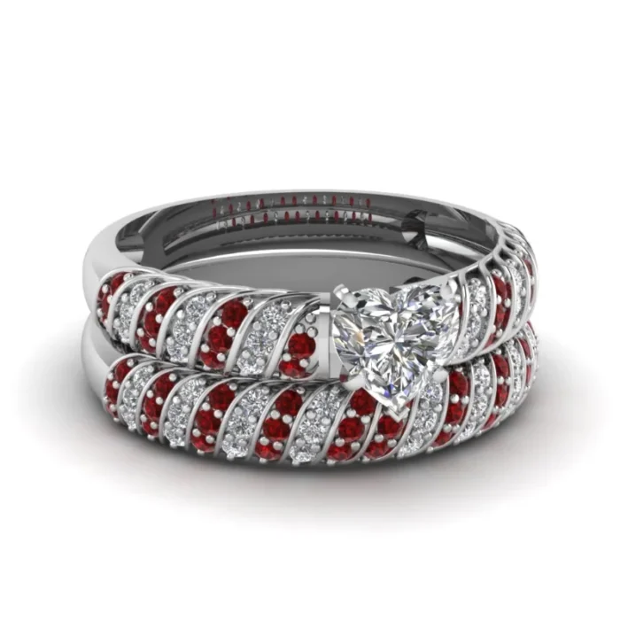 Bague couple rouge male femelle 5