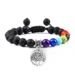 Bracelet couple arbre de vie chakras 12