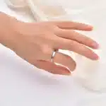 Bague promesse personnalisée fine 4