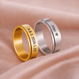 Bague de couple anneaux à graver