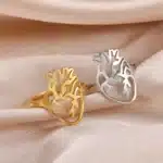 Bague coeur couple 5
