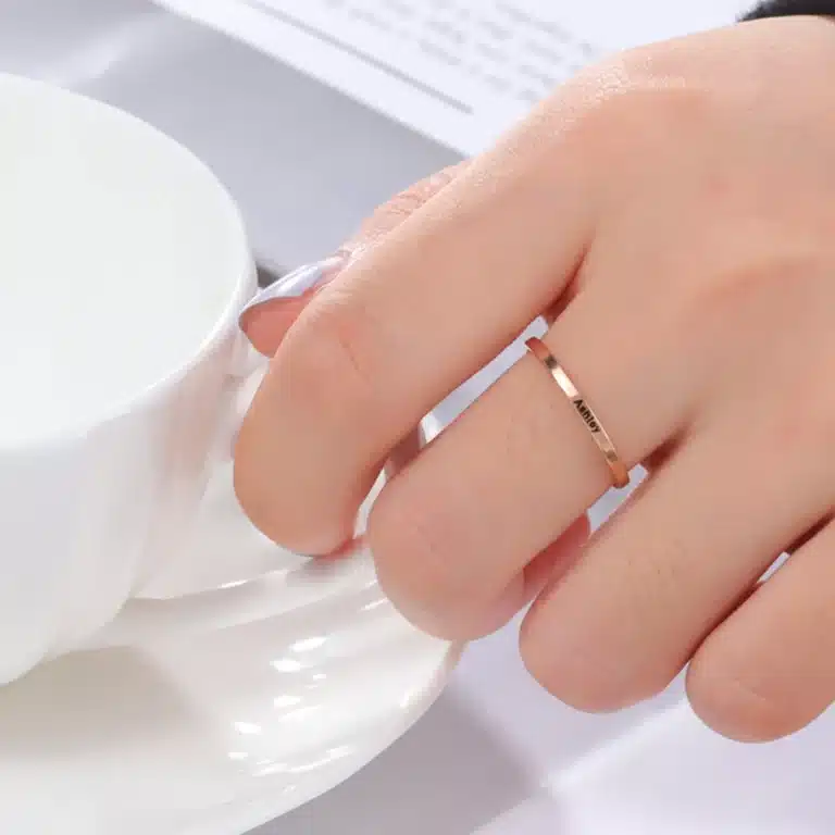 Bague promesse anneau personnalisé 2