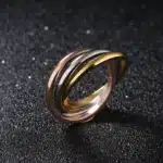 Bague couple 3 anneaux 5