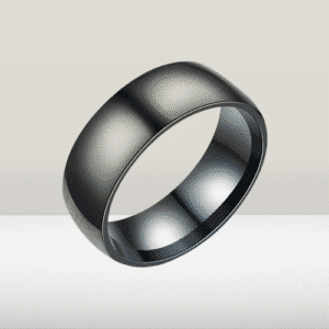 Bague de couple noire titane