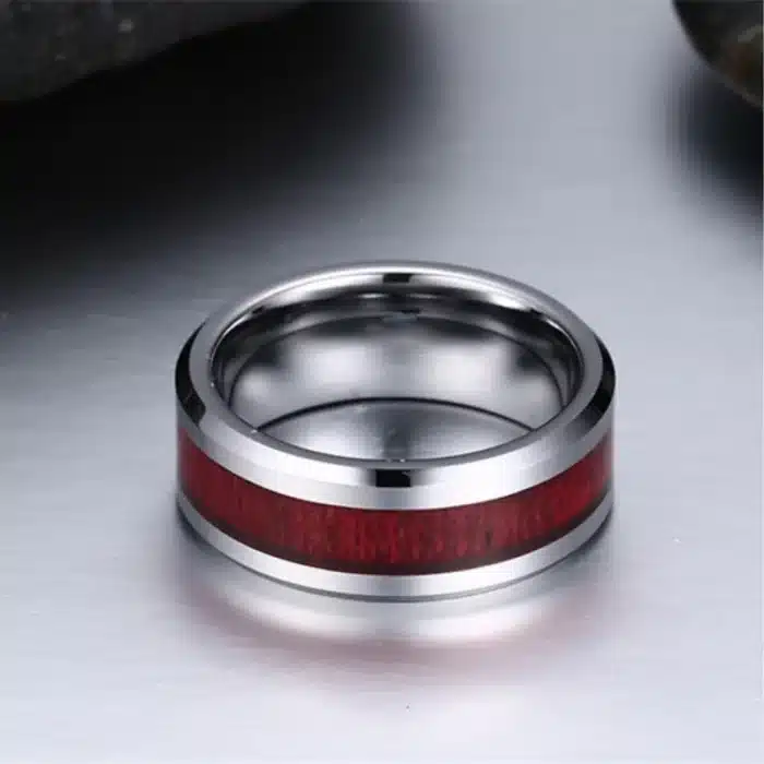 Bague couple rouge male femelle 4
