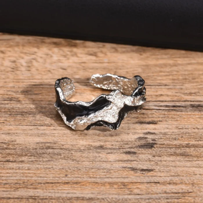 Bague couple noir et blanc 5