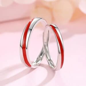Bague couple rouge