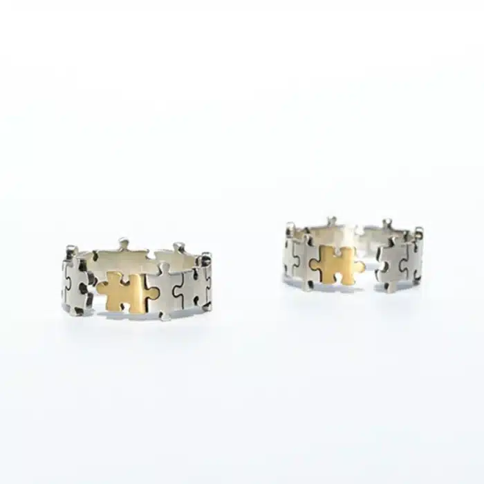 Bague puzzle couple 1