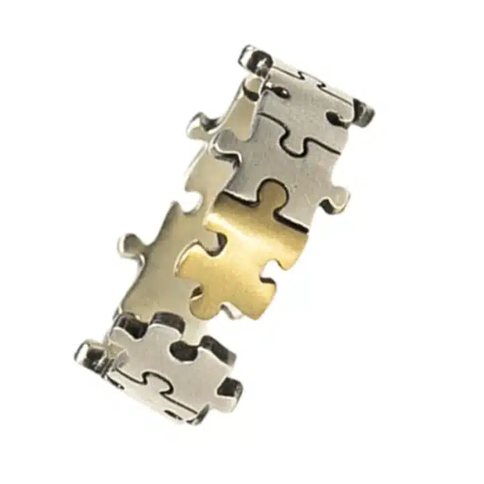Bague puzzle couple 5