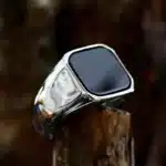 Bague noire couple 3