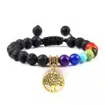 Bracelet couple arbre de vie chakras 13