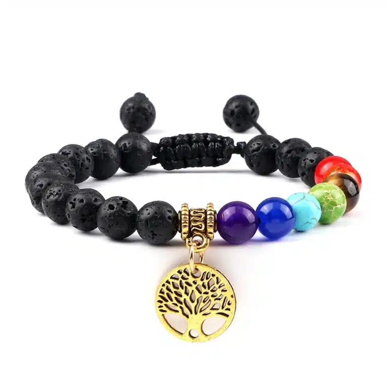 Bracelet couple arbre de vie chakras 13