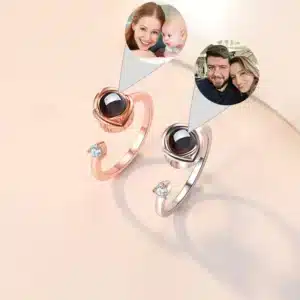 Bague couple photo projection femme 6