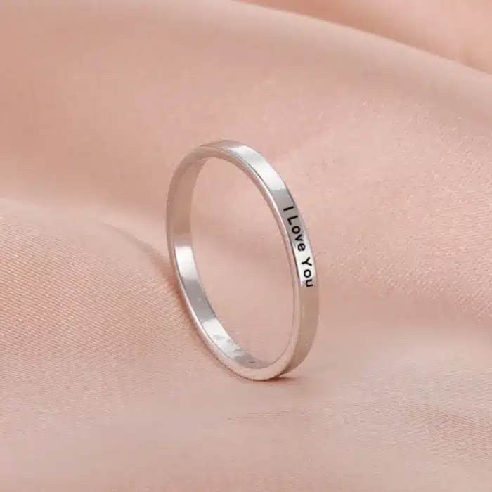Bague promesse anneau personnalisé 1
