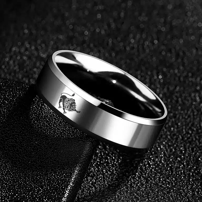 Bague couple personnalisée bicolore 3