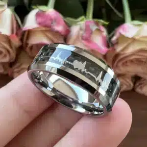 Bague couple cardiogramme 2