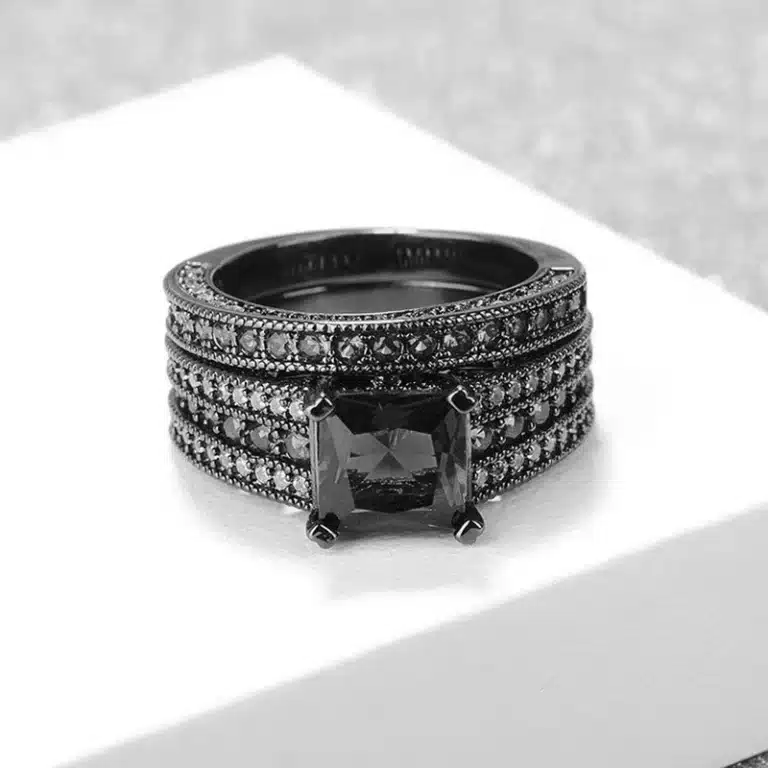 Bague couple pierre de lune 4
