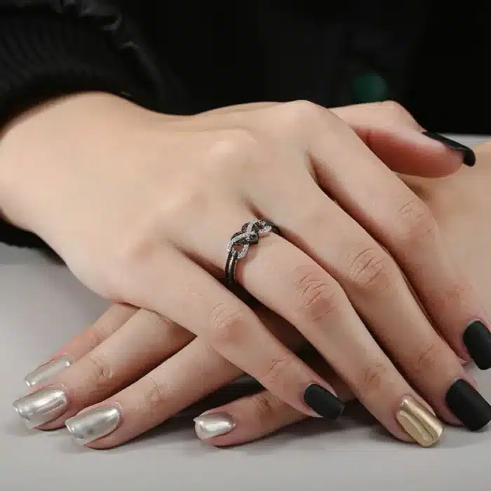 Bague Couple Coeur Infini Femme 3