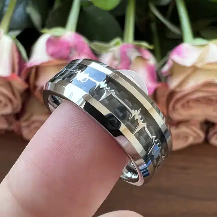 Bague couple cardiogramme 4