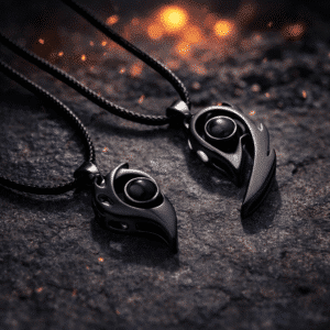 Collier aimanté couple projection