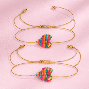 Bracelet brésilien coeur couple