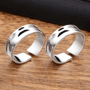 Bague de couple plate