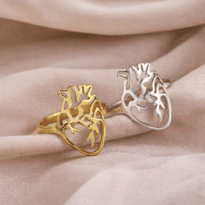 Bague coeur couple