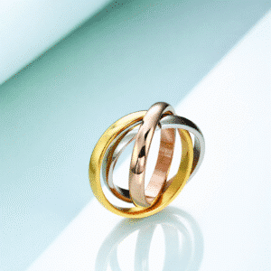 Bague couple 3 anneaux