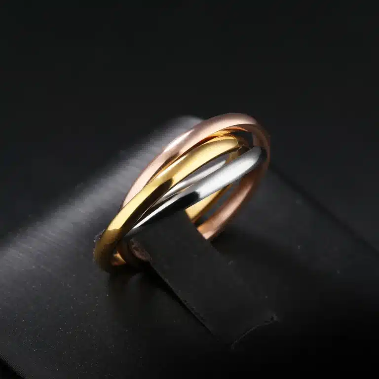 Bague couple 3 anneaux 6