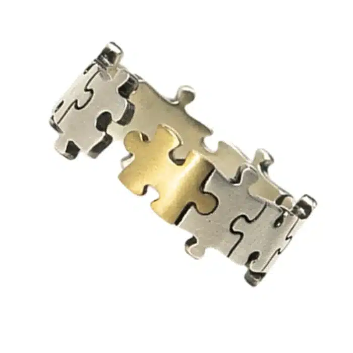 Bague puzzle couple 6