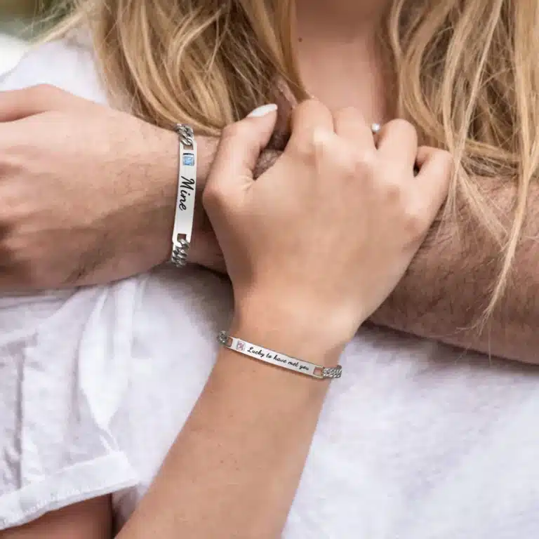 Bracelet couple personnalisé amour 3