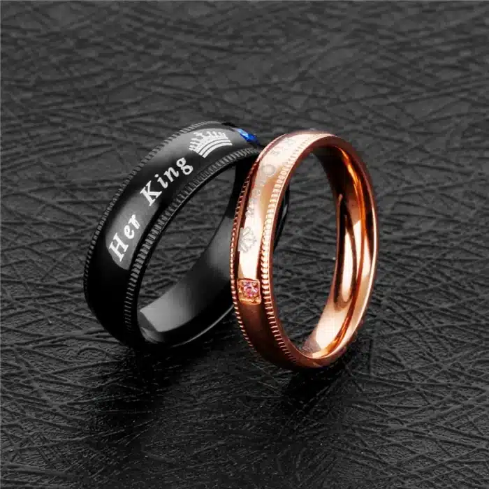 Bague couple king queen 4