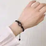 Bracelet couple chat rouge et noir 5